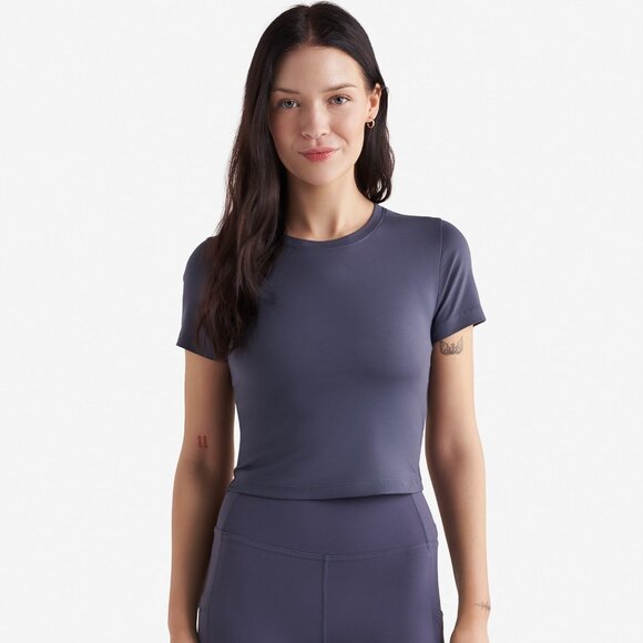 Roots dark purple workout bra and leggings set - Picture 1 of 3